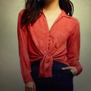 Maeve Matilda Long Sleeve Polka Dot Blouse Size L